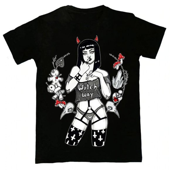 Other - Witch Way Printed Shirt